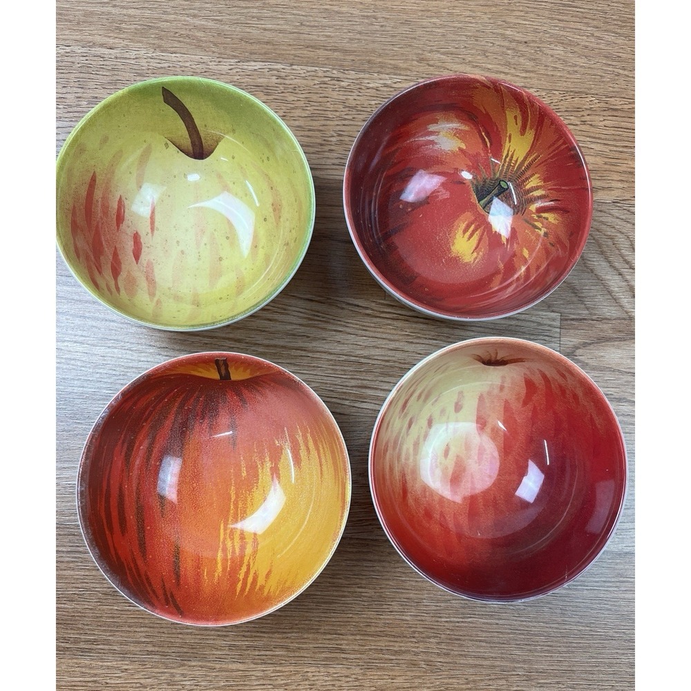 Set of 8 John Derian Melamine Apple Bowls and Plates - Picture 10 of 15